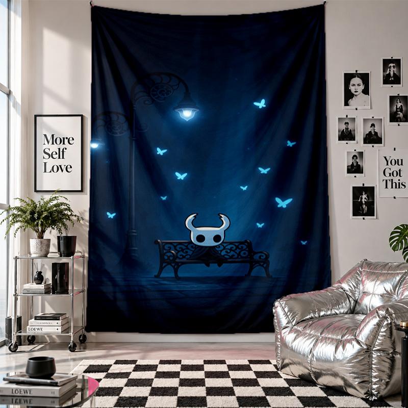 Wall TapestryHollow Knight Art Hanging Cloth Decorative Background Cover for Room Decoration