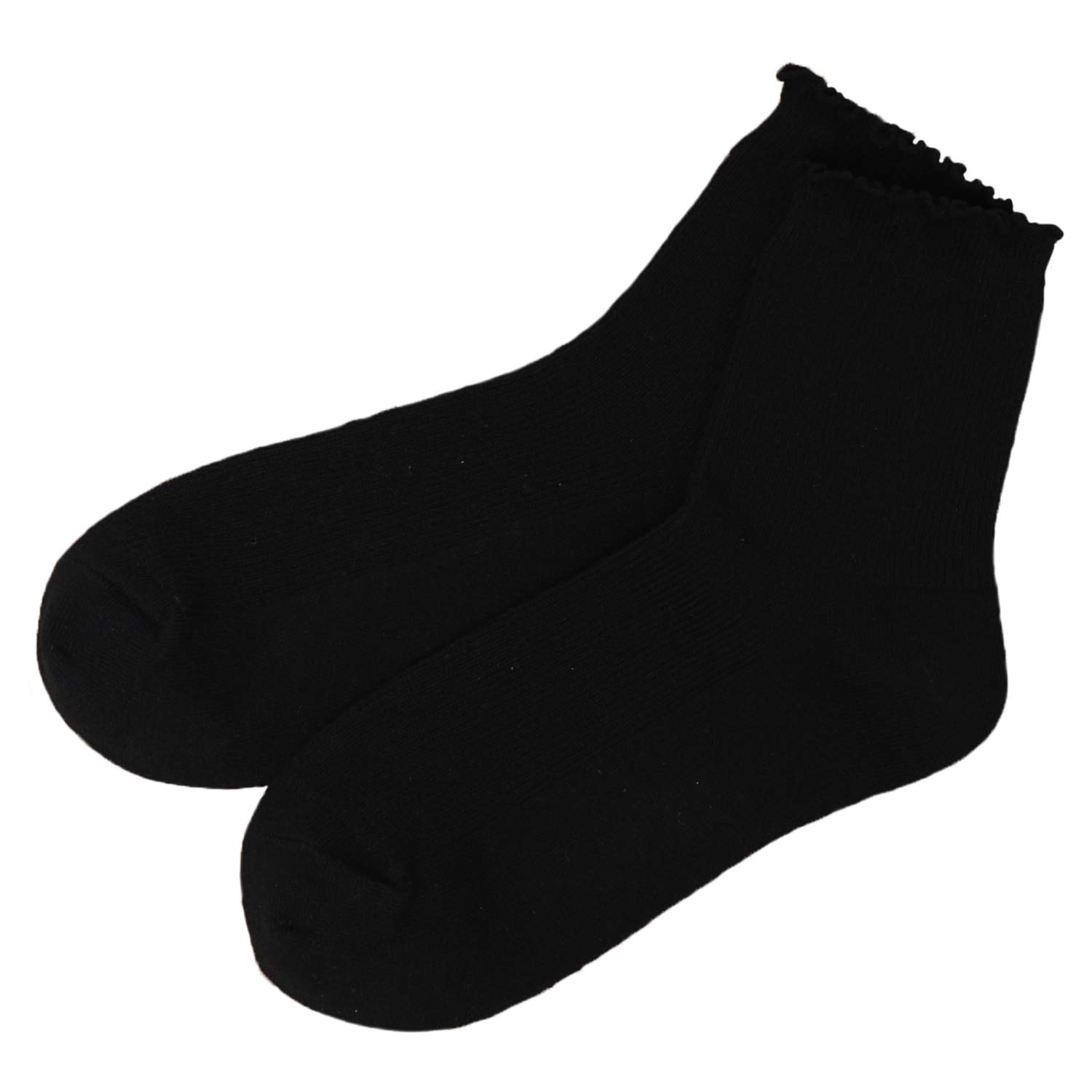 

Short socks for crew formal Black [Arisana] girls, socks, socks, white, black, school, B. ruffles, 22-25cm