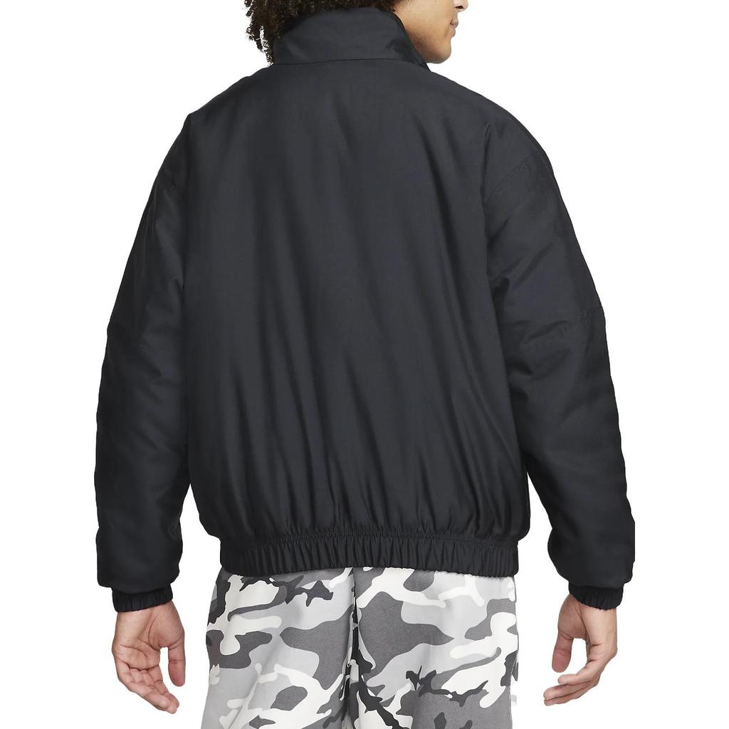 Nike Solid Color Logo Patch Zip-Up Jacket Unisex Jackets Black DN1267-014