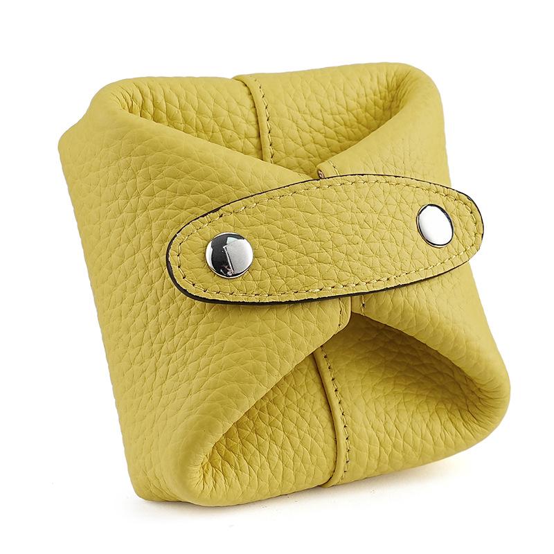 Retro Cowhide Women's Mini Coin, Jewelry & Makeup Storage Bag