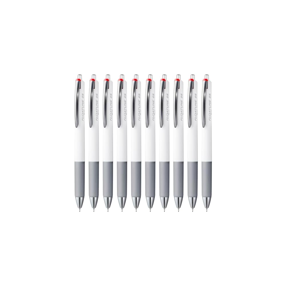 Pentel Flow Tune Oil-Based Ballpoint Pen 0.5mm Red Pack of 10