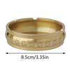 Portable Office Household Metal Indoor Large Ashtrays Ashtray Round Brass Tabletop Holder Simple Living Room Ashtray For Outdoor
