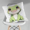 Cute Cartoon Art Frog Various Sizes Square Pillow Case For Car Home Bedchamber Decor Birthday Gift