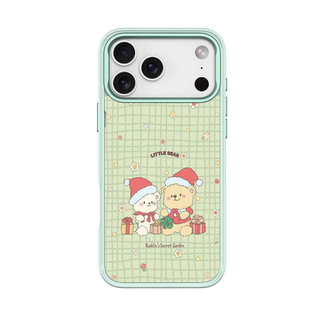Applicable to Apple 17Pro mobile phone case, advanced sense 16 replaceable back plate 15promax magnetic mobile phone case, gift bear.