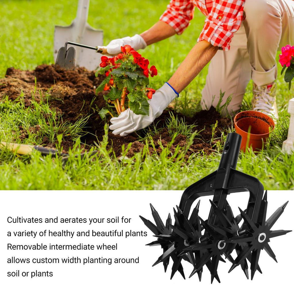 Cultivator Tool, Portable Manual Garden Soil Dump for Lawn Reseeding Soil Planting ing
