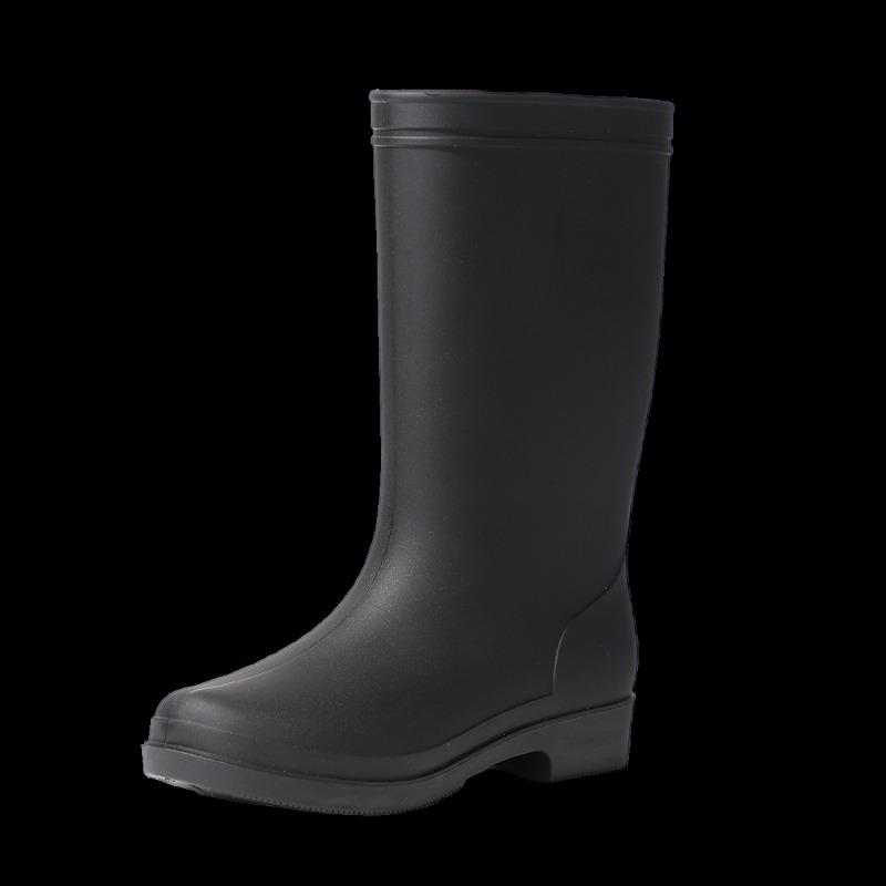 British Fashion Women's Mid-tube Rain Boots Trendy Matte Waterproof Women's Rubber Shoes Kitchen Mother Foot Glove Water Shoes Warm Boots Women