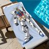 Classic RX-78 Style Gundam Beach Towel, Anime Mecha Robot Microfiber Quick Dry Sand-Free Towel for Men Pool Gym
