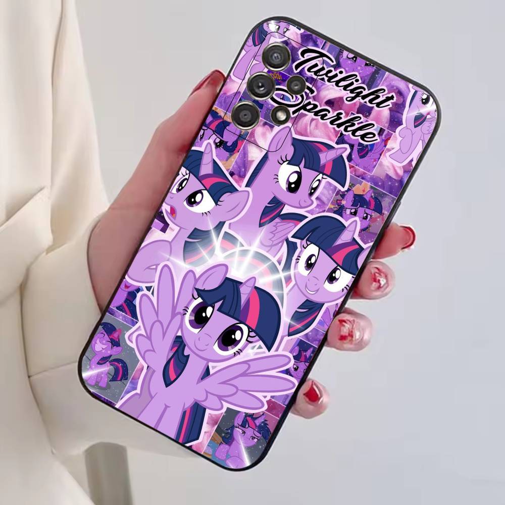 Cartoon My Little P-Ponys Phone Case For Samsung S25,S24,S21,S22,S23,S30,Ultra,S20,Plus,Fe,Lite,Note,10,Black Cover
