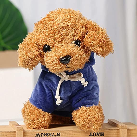 Heaven's Seven Toy Poodle Plush Toy Dog Pet Puppy 22 (Blue)