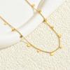 18K Gold Plated Stainless Steel Necklace – Round Bead Chain, Elegant Daily Wear & Vacation, Versatile All-Year Accessory for Women