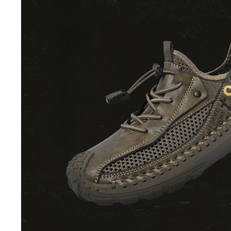 Men's Outdoor Mesh Hiking Shoes Breathable Non-slip Quick-dry Wading Shoes for Summer Trekking Walking Fishing Water Sneakers