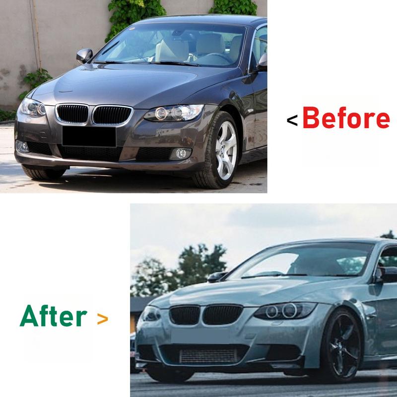 Front Bumper Lip Body Kit For BMW 3 Series E92 E93 M3 M-Tech 2006-2009 / 2010-2013 Fog Lamp Cover Trim Front Canards Splitter
