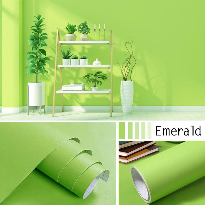Width Peel and Stick Wallpaper Solid Color Contact Paper Self-Adhesive Sticker Wall Furniture Covering Vinyl Rolls 1-10m
