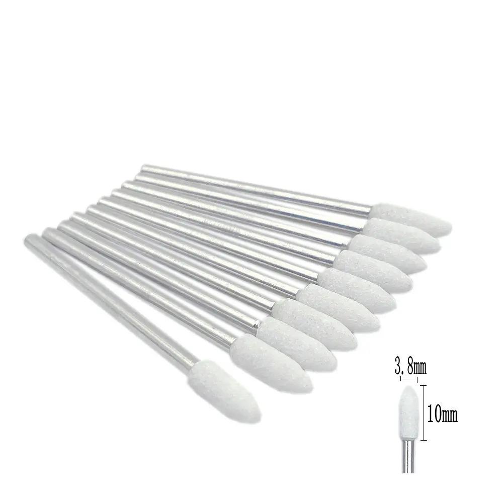 10pcs/set  Dental Stone Grinder Polisher Burs 2.35mm Shank For Contouring Shaping Porcelain Dental Rotary Stone Polisher