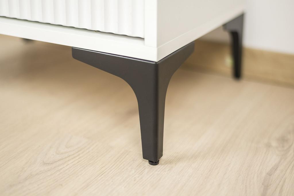 Set of 4 Furniture Legs Anchor Black Matte Height 13 Cm