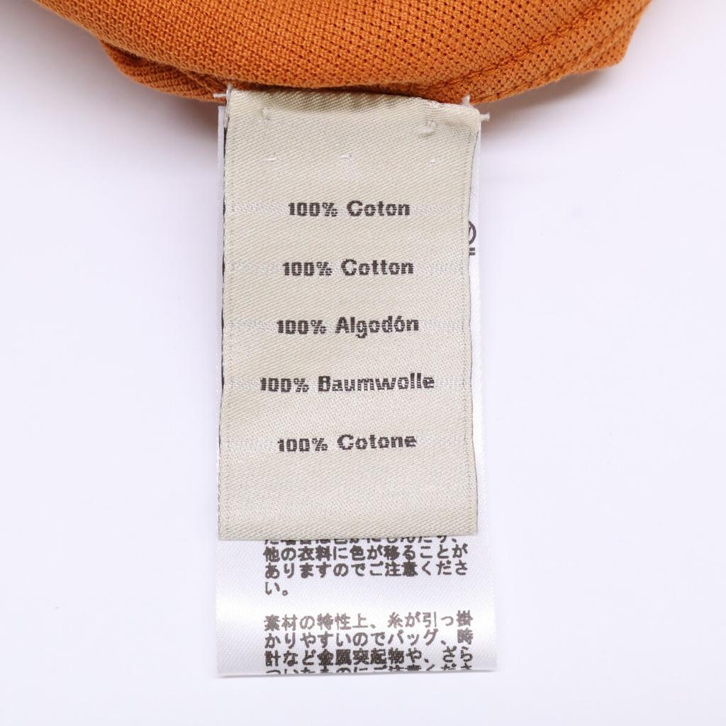 Hermes 467990HA Saddle Stitch Cotton T-Shirt Tops L OrangeUsed