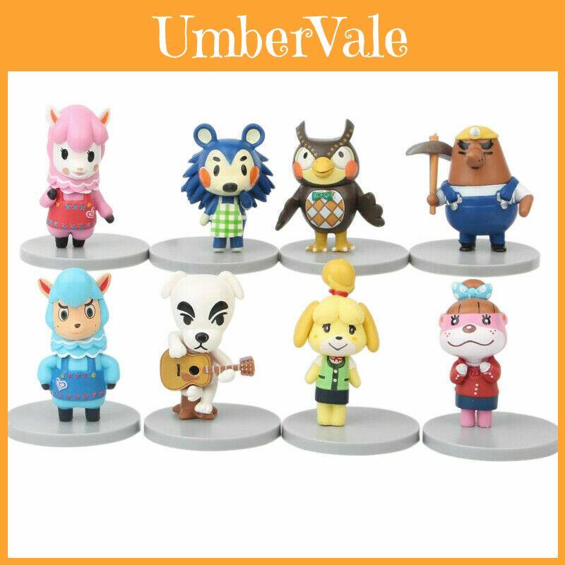 Adorabile Set di 8 Figure Giocattolo di Animal Crossing per Topper per Torta e Decorazione da Giardino