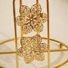 Retro Iron Tree Paper Towel Gold Free Standing Roll Paper Holder Towel One-Handed Tear Decorative Tissue Stand Kitchen