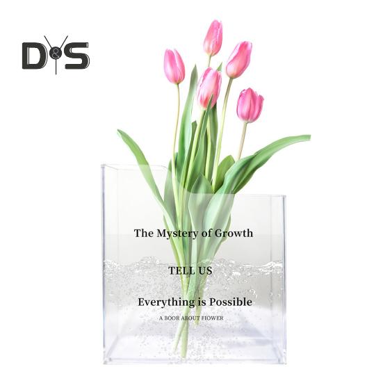 

Прозрачная ваза для книг Водные растения Цветы Гидропонные растения Ваза Эстетика Гостиная Спальня Домашний Офис Украшения Подарки для любителей книг прозрачный черный