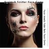Waterproof Spider Face Gems Tattoos 3D Halloween Face Rhinestone Sticker  Day of The Dead