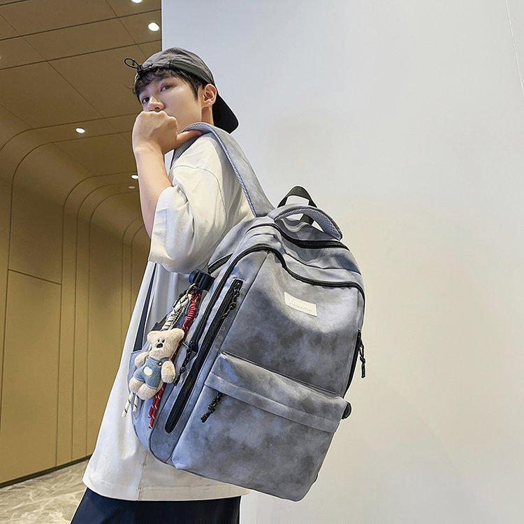 Schoolbag new ins college students versatile tie-dye schoolbag simple and fashionable large capacity junior high school students computer backpack