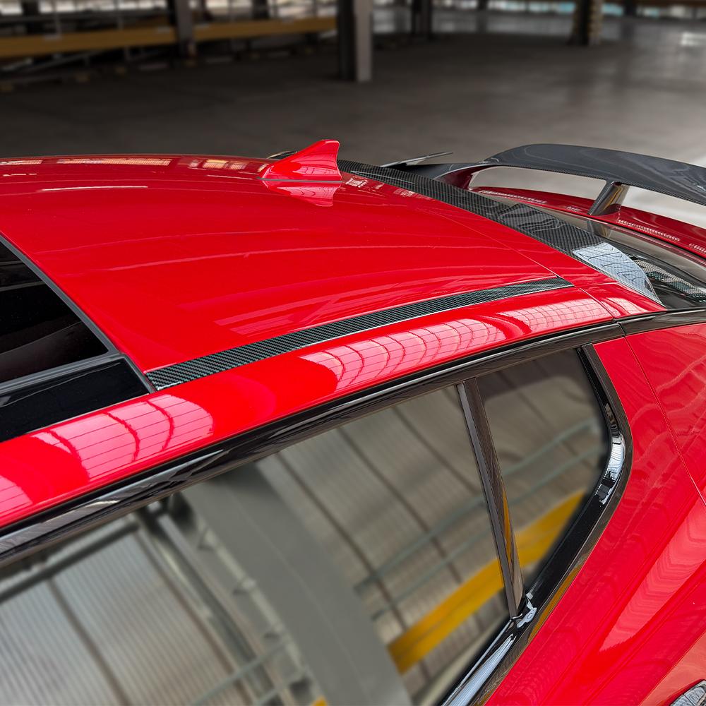 Äußeres Zubehör Kohlefaser Dach Dekorleiste Abdeckung Zierleiste Für Kia Stinger 2018-2026 Autozubehör