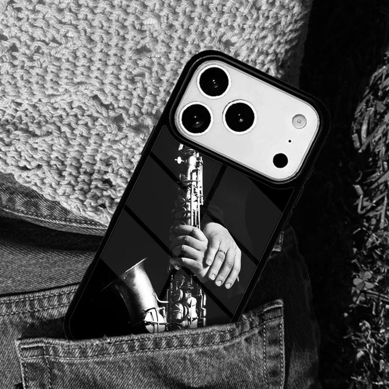 Saxophone Music Phone Case For iPhone 17 AIR 16 Pro Max 15 14 Pro 11 12 13 Shockproof Silicone Cover