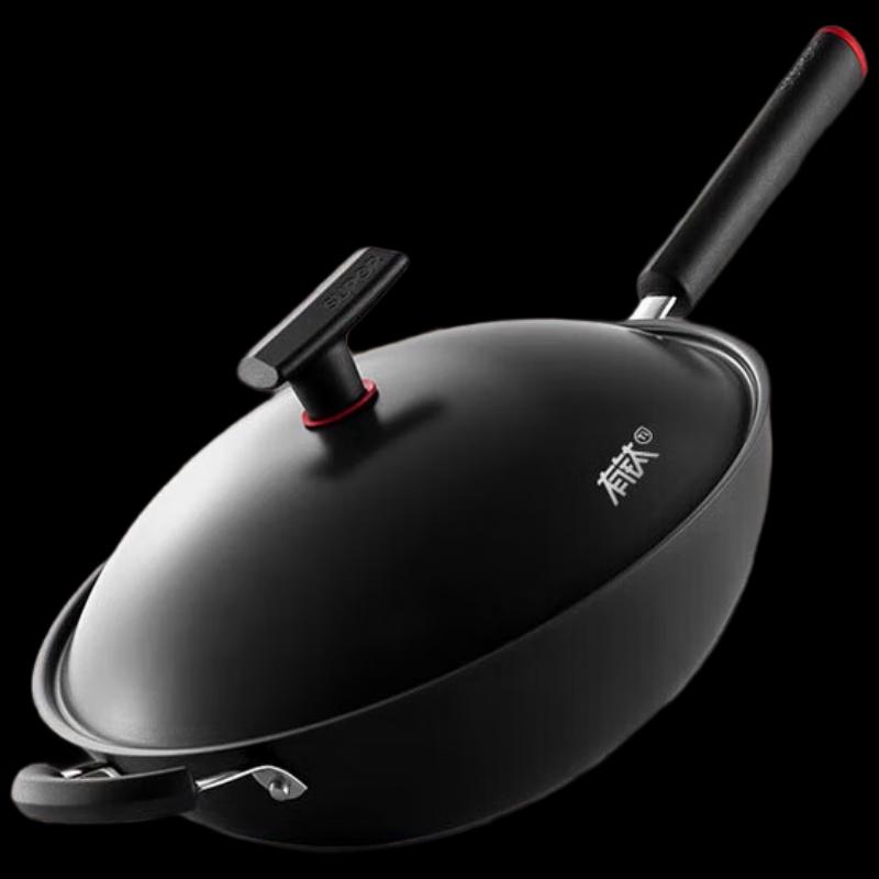 SUPOR 34cm Titanium Iron Coating-Free Stir-fry Wok