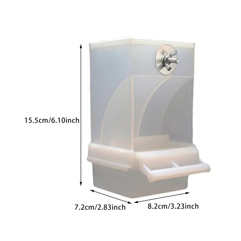 Large Capacity Splash Proof Automatic Feeding Bird Feeder Parrot Bags Tiger Skin Peony Xuanfeng Small Parrot Feed Bird Food Box белый