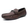 Men's Slip-On Casual Leather Shoes Summer New Style Soft Bottom Business Breathable Lazy Shoes Ultrafine Leather Bean Bean