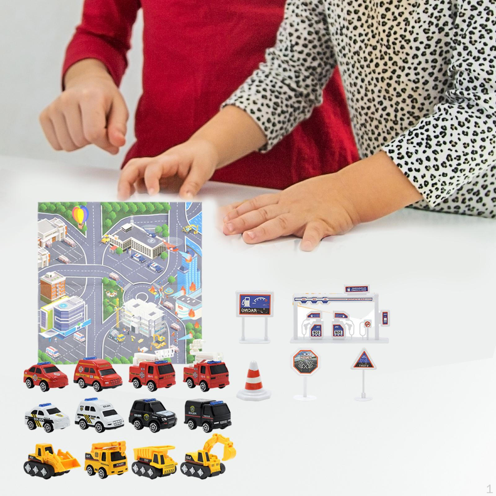 

Advent Calendar Race Vehicles Toy Mini Car Model Figures for Age 3+ Toddlers A