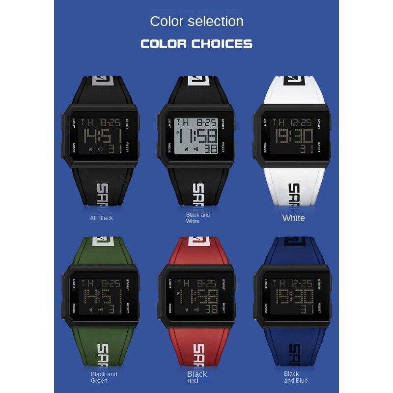 SANDA New Single -display Outdoor Night Light Electronics Multi -function Men's and Women's Watches Creative Personality Personality