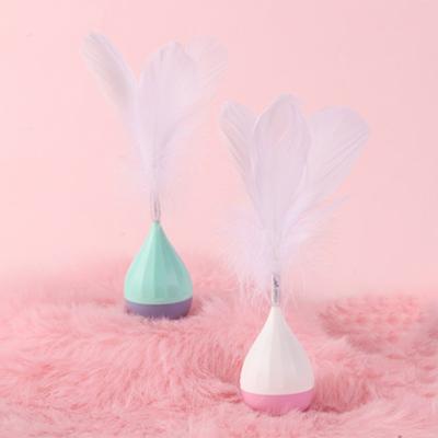 Roly-poly Cat Toy Soft Feather Bird Design Automatic Rebound Interactive Pet Toy Boredom Relief Cat Exercise Toy