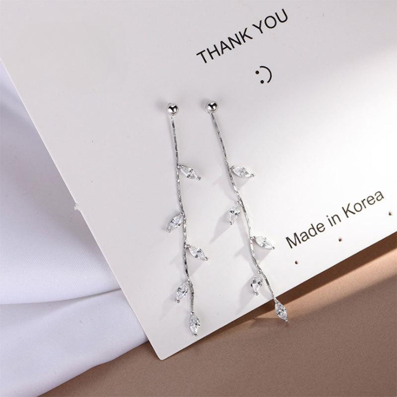 Cercei Lungi Stil Super Zână Frunză Modă Japoneză și Coreeană Dulci Cercei Lungi