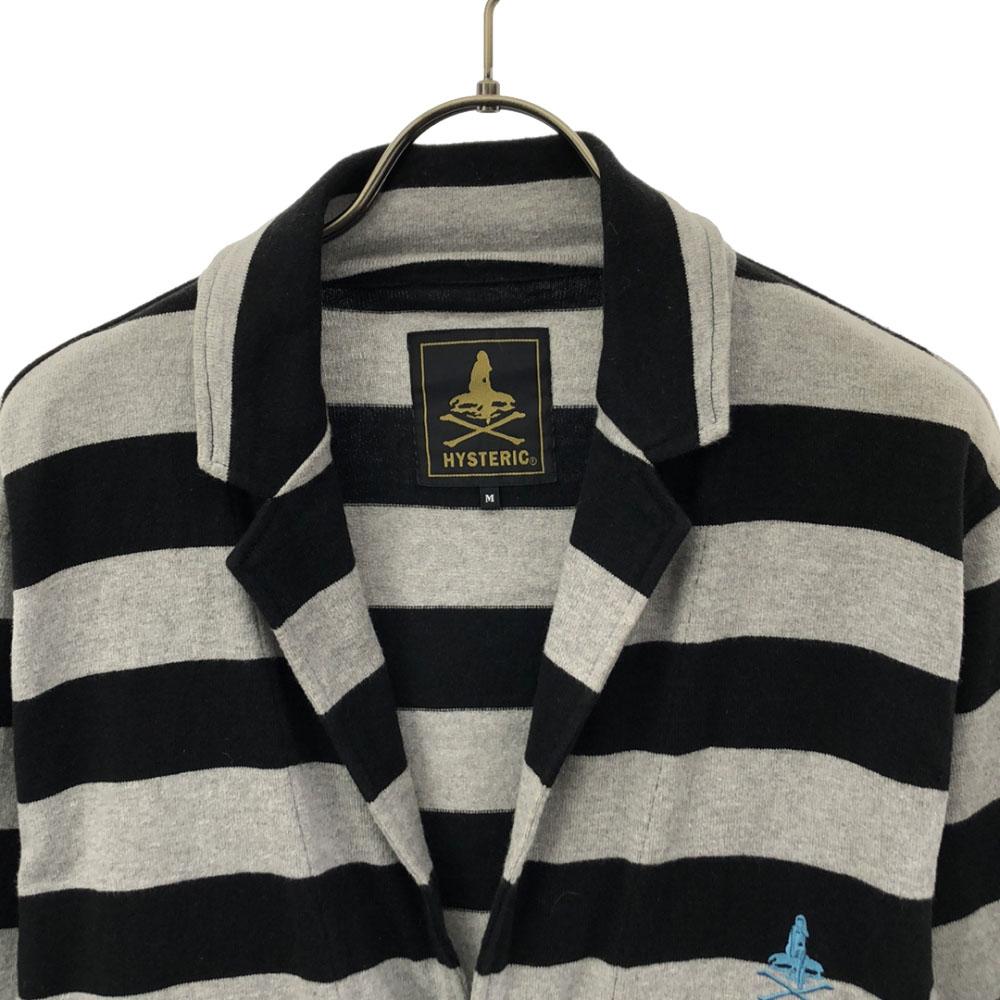 HYSTERIC made in Japan border sweat tailored jacket M embroidery Men's Used