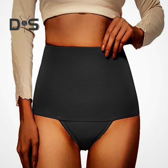 Women High Waist Control Belly Briefs Solid Color Body Shaper Slimming Panties Elastic Trainer Butt Lifter Shapewear