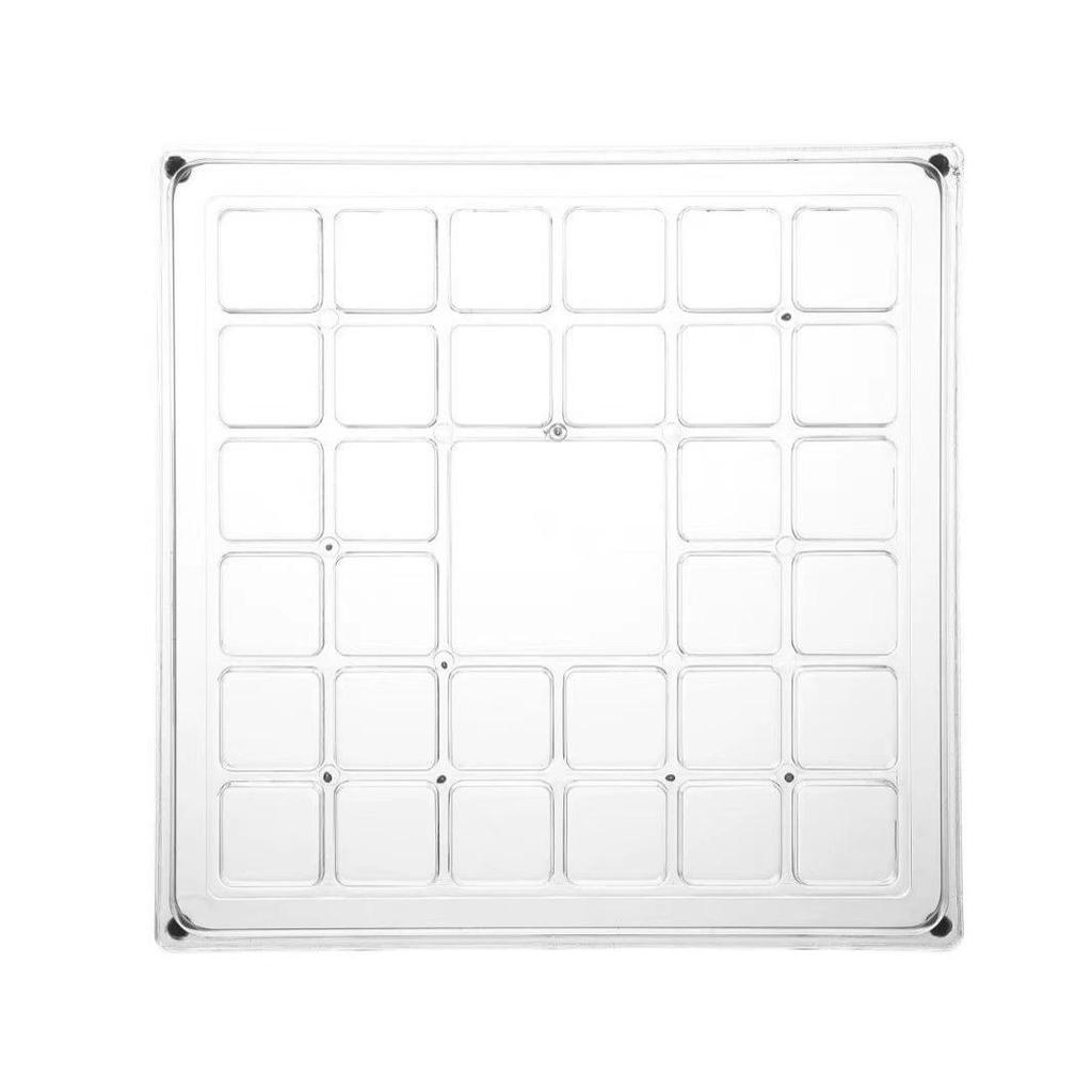 Acrylic Large Transparent Seashell and Stones Display Box with Magnetic Multi-Grid Storage