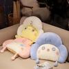Cute Half Flower Plush Backrest Cushion Kid Cartoon Body Pillow For Bedroom Living Room Sofa Cozy Seat Cushion For Long Sitting