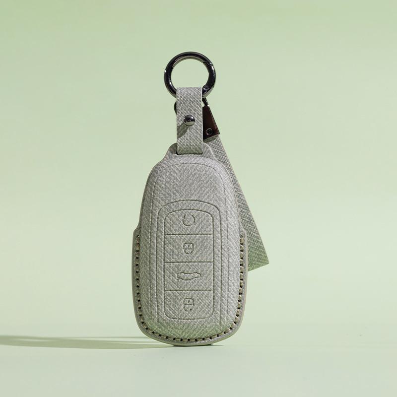

Leather Car Key Case For Jaecoo J7 J8 Chery Car Key Cover Ai Ruizhe Tiggo 8Pro Omoda 5 Full Cover Protection Shell Holder