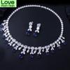 Wong Rain Luxury 925 Sterling Silver Sapphire Emerald Topaz Gemstone Birthstone Necklace /Earrings Bridal Jewelry Sets Wholesale
