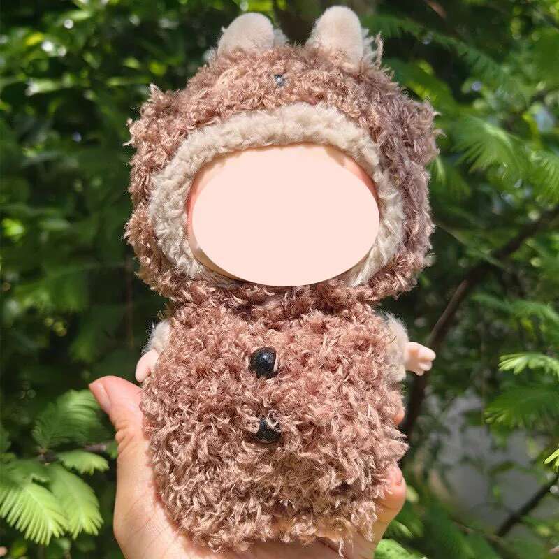1517Cm Plush Doll Clothes For Labubu Doll'S Clothes Dinosaur Animal Suit Black Suit Rose Crown Outfit Accessories Doll Clothing
