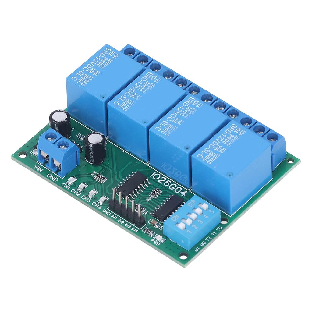 Relay Module 4 Channel Control Board Switch Controller DC 12V Accessory for Electronics