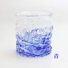 Kubakasa Ryukyu Glass Rock Glass - Okinawa Souvenir - Firefly Coral Glass - Blue - Glow-in-the-Dark