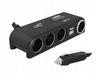Car Lighter Splitter Fire Ltc 4Gn. 120W 2xUSB 1.2A 12/24V Black As3