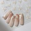 3D White Fish Tail Nail Stickers DIY Nail Art Decals for Women Easy Apply Manicure Artwork Decoration