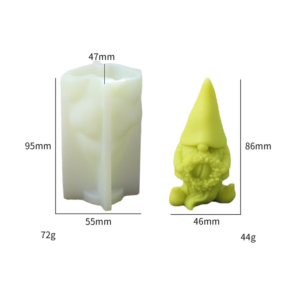 3d Dwarf Silicone Candle Mold Cute Santa Claus Portrait Crafts Resin Plaster Soap Molds Diy Chocolate Baking Tools Home Gifts