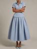 Spring 2026 European & American Women's Casual Pleated Solid Color Skirt Suit - Stylish & Sexy