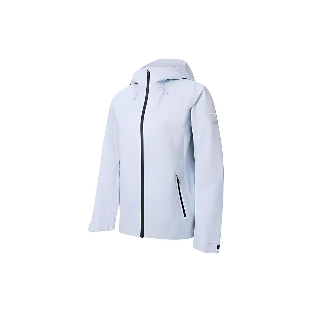 Anta Training Series Solid Color Zip-Up Hooded Long Sleeve Jacket Women Jacket Morning-Gray-Blue 162347614-2
