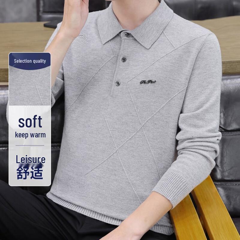 

FAPAI.EC Men s Polo Collar Knit Sweater 2XL