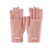 Unisex Winter Wool Knitted Gloves - Warm, Thick, Cold-Proof, Touchscreen Compatible for Cycling and Outdoor Activities